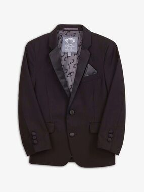 Appaman Boy’s Wool Tuxedo Blazer Jacket in Black, Kid’s size 8